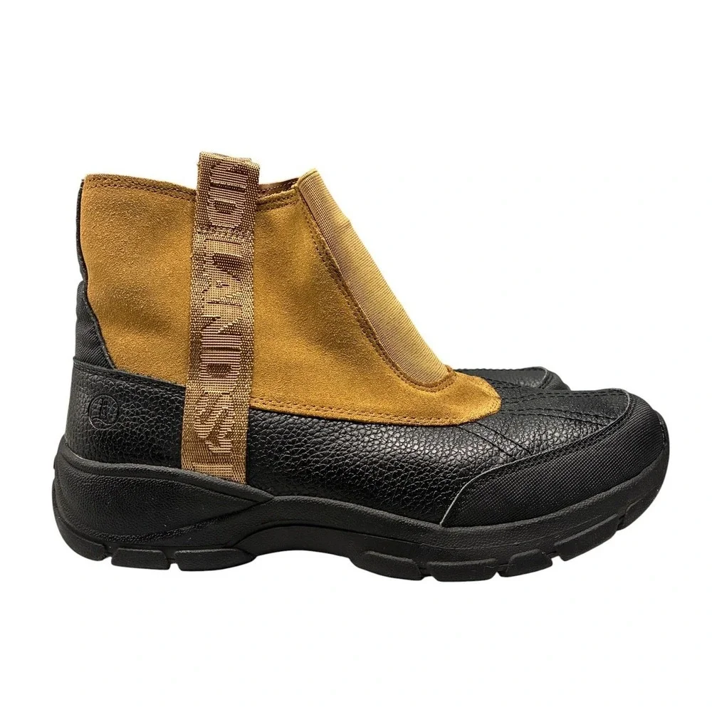 Lands' End Insulated Winter Snow Boots Women's 8B Brown Black Duck Boots Ankle